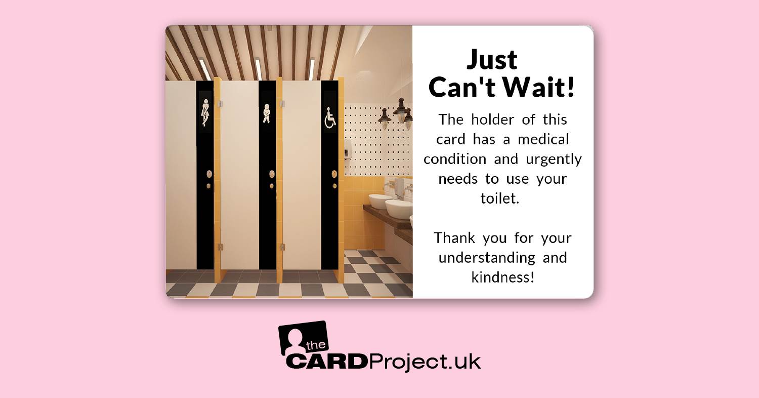 Just Can't Wait, Emergency Toilet Access Card, Design 1